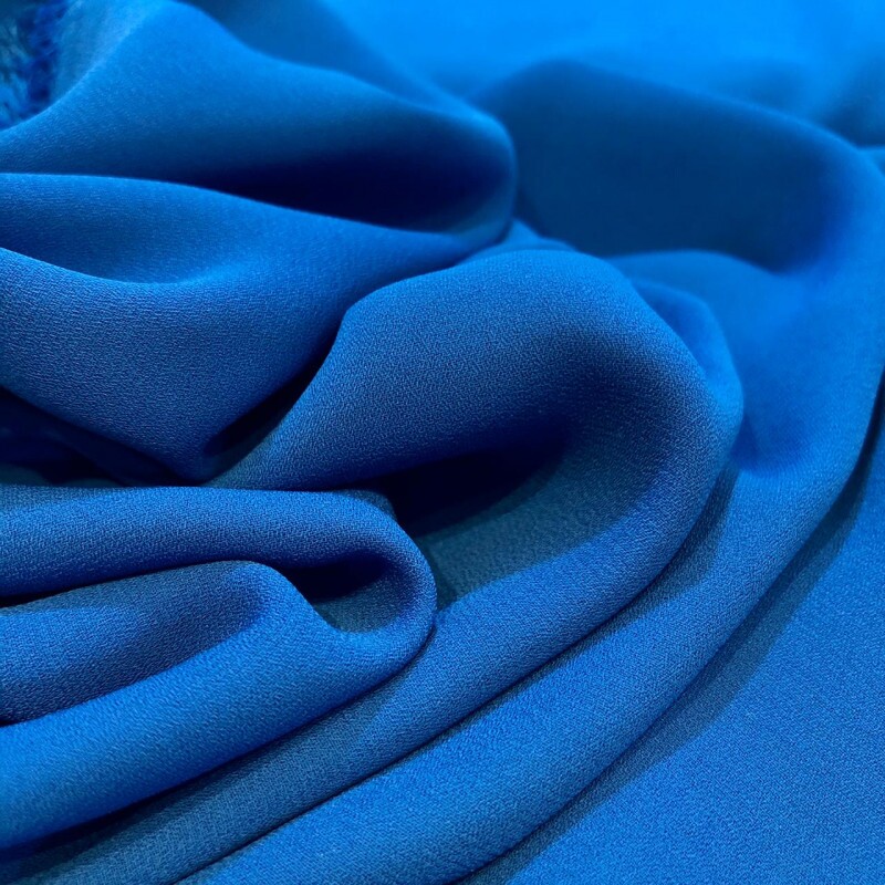 Último Corte - 85cm - Crepe Mousse Azul Royal